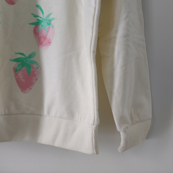 Special Thanks strawberry printed cream sweater, new with tags - S - Picture 8 of 9